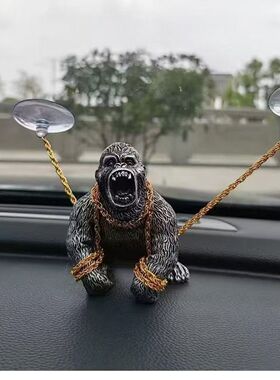 跨境大猩猩车摆装饰品设计暴力大猩猩威武霸气束缚大猩猩摆件艺术