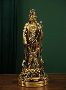 阿弥陀佛铜像铜西方三圣佛像家居南无阿弥陀佛释迦牟尼神像摆件