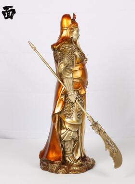 炯华铜雕 直供 铜关公 武关公 武财神佛事‘财神摆件铜工艺品