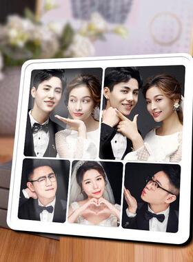 九宫格相框摆台照片定制挂墙儿童水晶婚纱宝宝写真创意相册洗照片