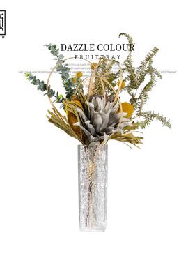 左顾田园仿真花高档新款摆件假花艺术餐桌茶几角几客厅电视柜装饰