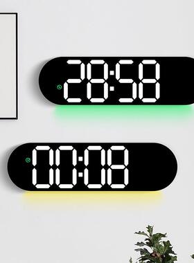 新品挂钟正倒计多功能时钟客厅钟表大屏LED数字带温度带秒针6666