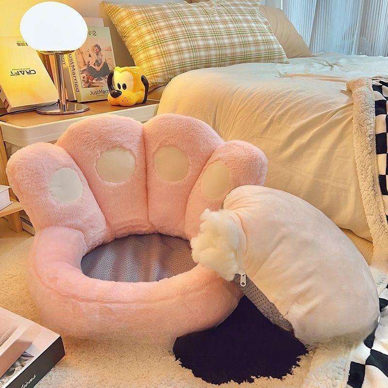 Lazy person sitting on the pillow bedroom home futon floor cat claw soft cushion cushion floor Q3Y tatami bay window balcony