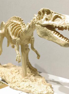 现代简约恐龙化石模型摆件北欧样板房间办公间软装饰品玄关摆设