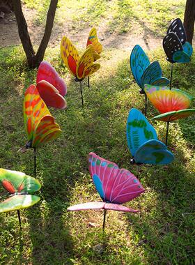 花园庭院园林装饰品户外摆设玻璃钢树脂工艺品仿真大蝴蝶动物摆件