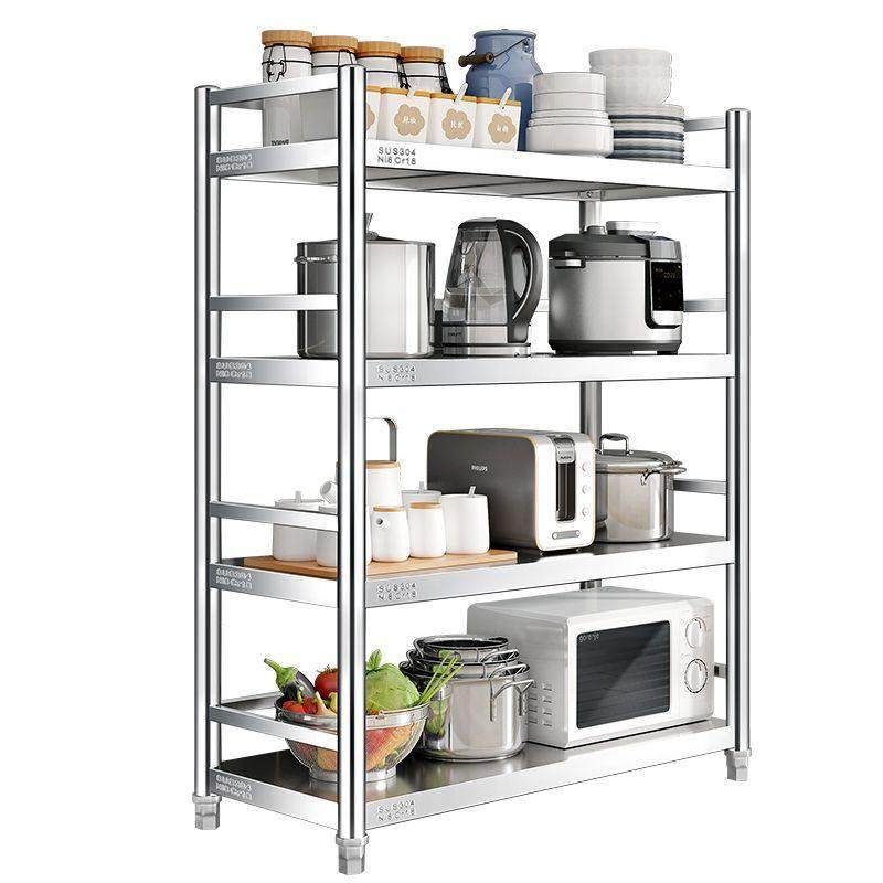 304不锈钢厨房家用落地置物架货架带轮子多层收纳微波炉烤箱锅架,淘宝优惠券,粉丝福利购,淘宝优惠卷