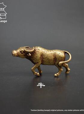 铜十二生肖鼠，牛，虎，兔，龙，蛇，马，羊，猴，鸡，狗，猪饰品