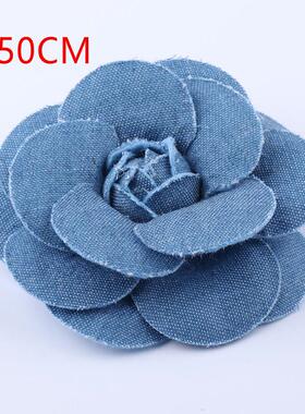 5Pcs/Lot Denim Flower Artificial Flower Small Camellia Weddi