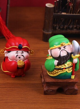 旺运摆放家居装饰饰品五路财神摆件礼物开业礼品工艺品门神玄关