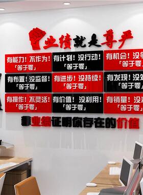 业绩就是尊严墙贴公司销售部文化墙企业会议室销售办公室墙面装饰