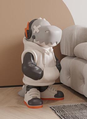 恐龙创意电视柜家居饰品儿童房装饰乔迁新居礼物大型落地摆件公仔