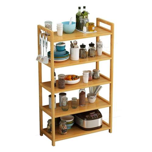 纳置架多层杂物收架厨房卧室客厅木阳物台落地AL100464式实质隔断 - 图3