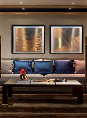 金属络缇画金竹平安编织铜丝工艺新中式玄关装饰画铜制手工