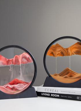 创意流沙画客厅沙漏摆件解压办公室酒柜电视柜桌面装饰品乔迁礼物