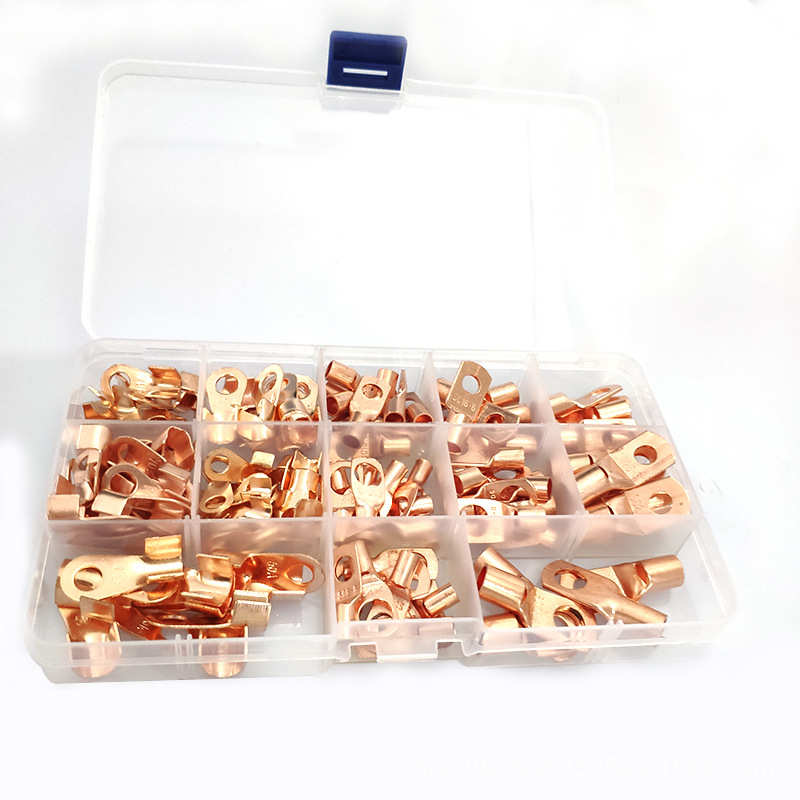 货源 130pcs盒装开口铜鼻子SC窥口端子组合电缆铜接线裸端子 - 图2