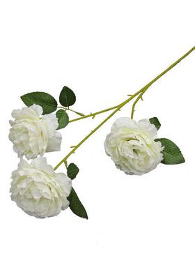 白色系仿真花材婚庆绢花婚礼堂吊顶装饰花材家居摆设橱窗美陈插花