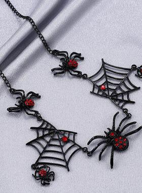 Short collarbone chain Halloween gift蜘蛛网项炼万圣节礼物