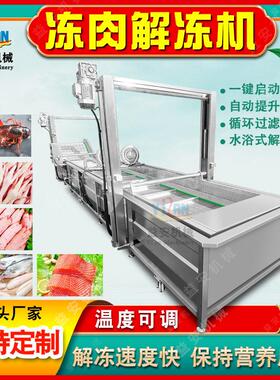 现货海鲜肉制品化冻设备鸭翅鸡爪解冻机连续式牛羊冻肉解冻机
