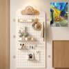 Solid wood hole board custom wall shelf shape wall desktop entrance entrance no punching wall hanging desk hanging board