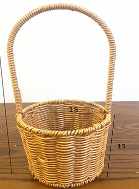 编织编织小花花篮篮子田园花盆