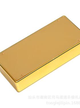 小号电镀塑料金砖门档摆件装饰金块假金条样品模型创意摆件