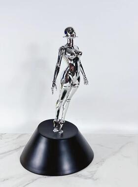 电镀机械女神姿摆3845站件简约现代抽象物雕塑人客厅饰软装品
