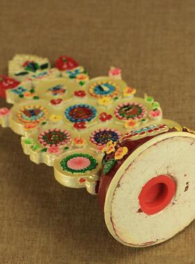 手工彩绘八BJXDM吉祥朵器脂玛刚总集法堂供品树金垛玛