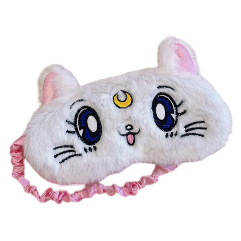 美少女猫咪眼罩可爱萌妹卡通午休睡眠遮光毛绒透气ins潮日系学生 - 图3