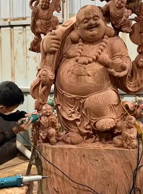 大型根雕木雕弥勒佛像客厅财神实木刻关公观音神像红木工艺品摆件