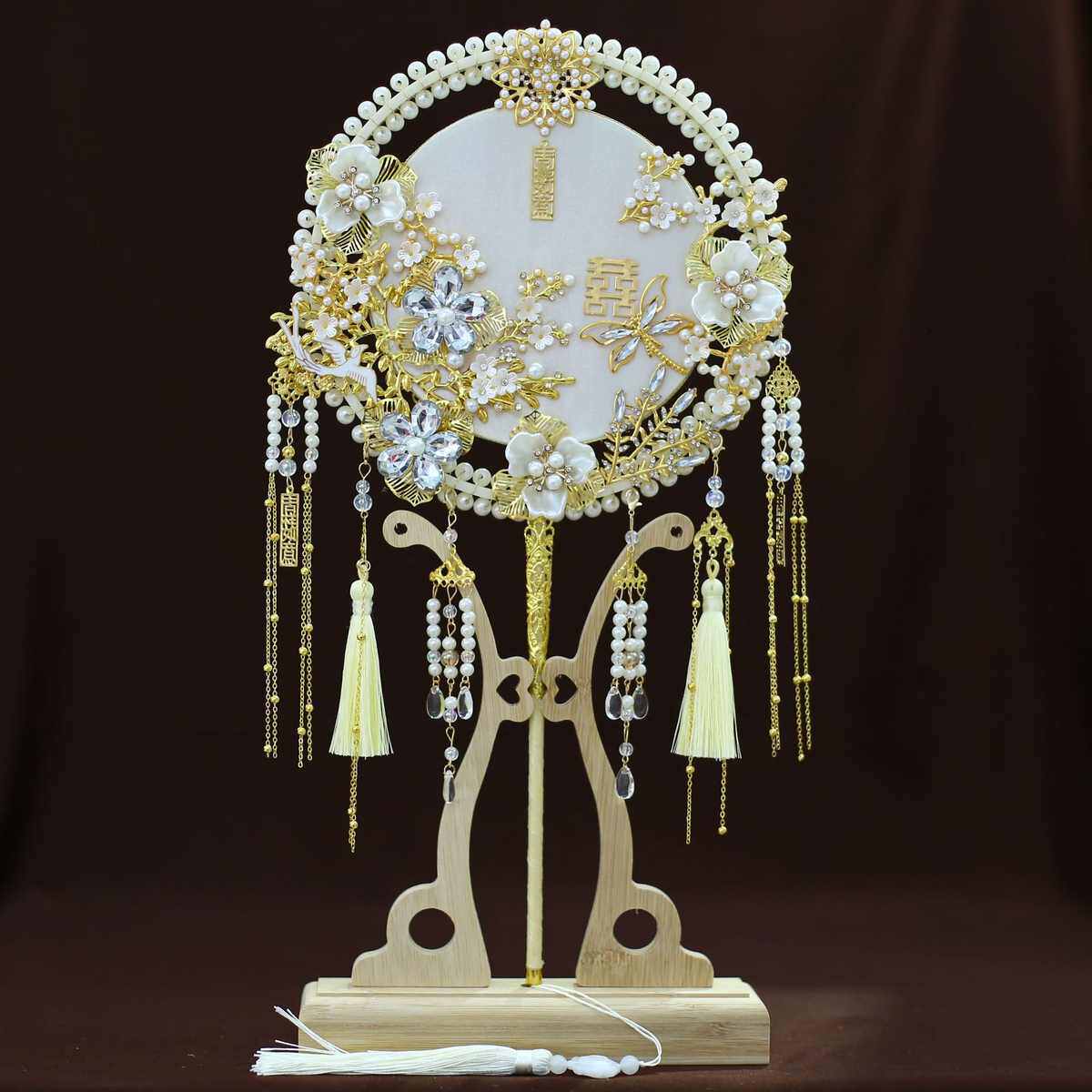 新品团扇批发结婚新娘秀禾服手工婚扇中式喜扇成品团扇9514,淘宝优惠券,粉丝福利购,淘宝优惠卷