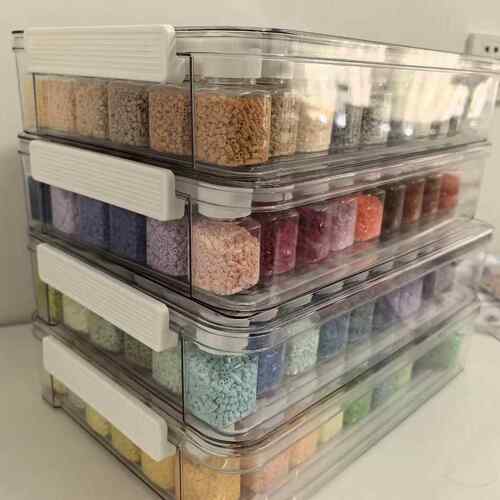 30ml瓶小方药瓶砝码豆拼收纳盒l小收纳豆分装透明 - 图2