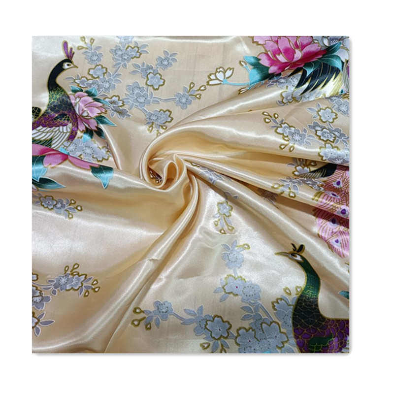 孔雀色丁印花面料 丝绸绸缎锦织缎布料 旗袍舞台装家居服被套里布,淘宝优惠券,粉丝福利购,淘宝优惠卷