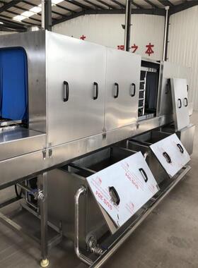 周转筐清洗漂洗设备食品盘子去油污清洗机食堂餐盘洗筐机