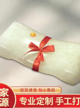 厂家批发天然石膏枕头雕刻摆件工艺礼品 硬枕石膏枕家用摆件