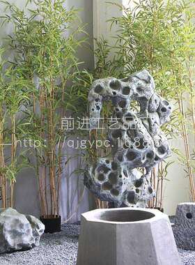 户外中式庭院日式景观摆件造景仿真石头地灯太湖石马槽拴马柱