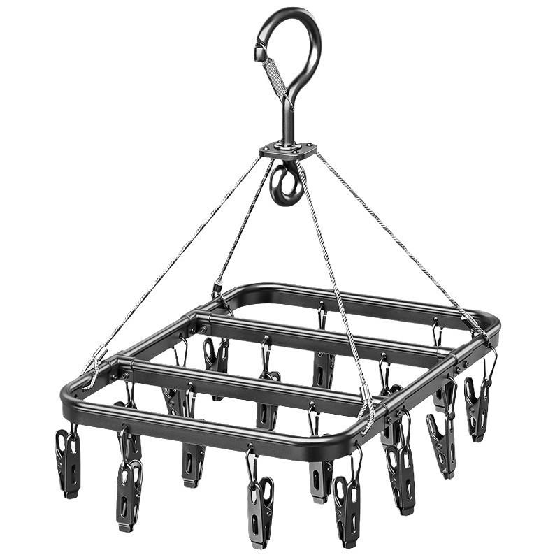 晾袜架架折叠八角晒多晾袜夹子防风多功能新款晾衣架晾衣架 - 图3