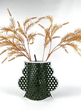 现代意创手工皮革玻璃亚电克力样艺术花瓶23-310板间酒店视柜家居