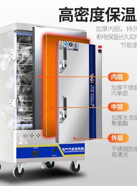 蒸饭柜商用电蒸箱蒸饭车220v家用小型全自动蒸饭机4盘6盘12盘蒸柜