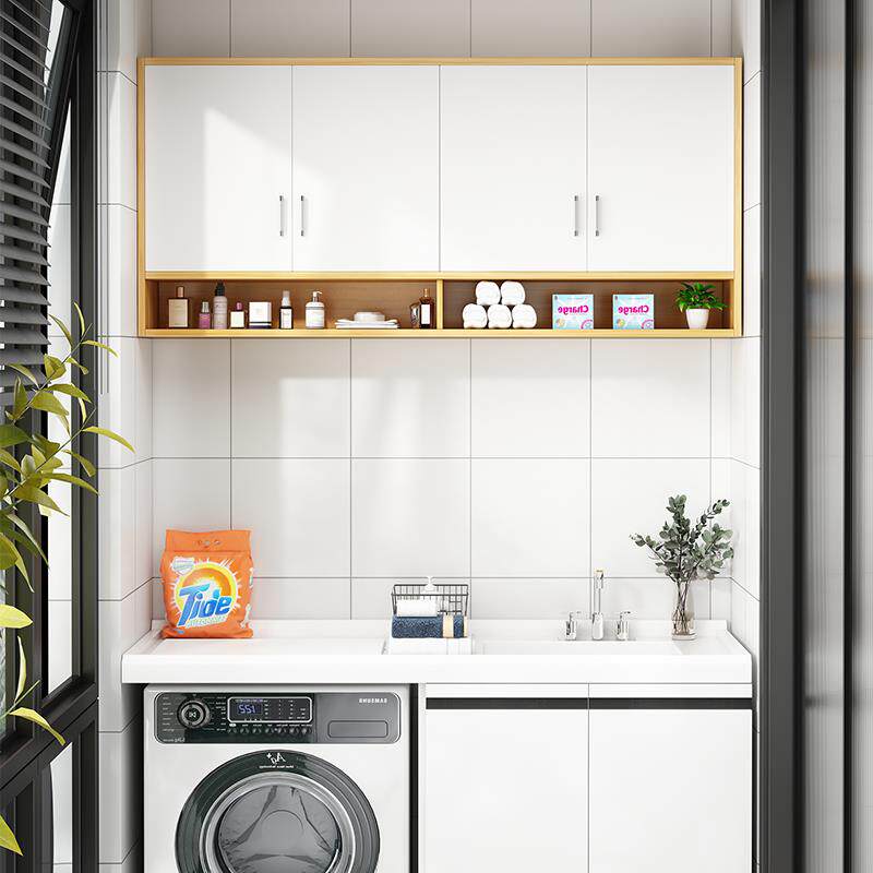 厨房吊柜墙壁柜子储物柜挂墙式墙上收纳置物柜子阳台顶柜墙壁挂柜 - 图2