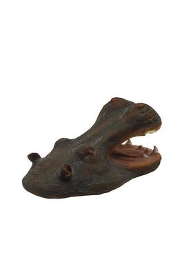 户外池塘漂浮鲨鱼仿真动物树脂河马头摆件跨境水上浮水造景工艺品