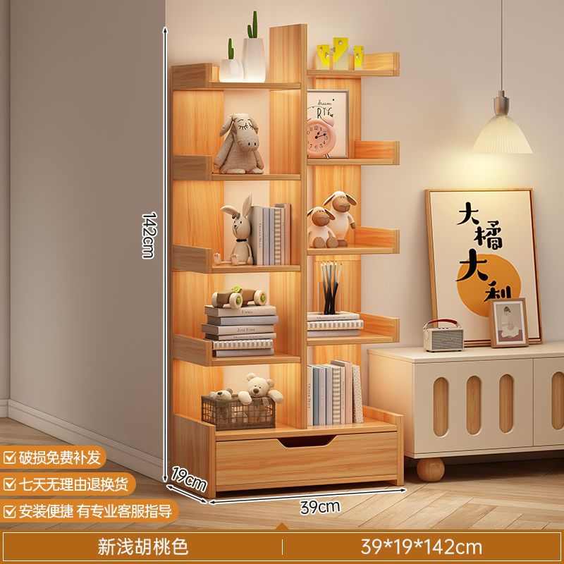 Storage shelf bookshelf simple economical bookcase bedroom display rack simple floor-standing modern shelf storage and storage
