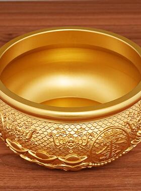 聚BQW宝业盆摆件聚财铜百黄福米缸家用存财钱罐八方来店铺开礼品