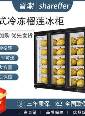 猫山王榴莲冰柜火锅食材冰箱超市陈列冰柜风冷商用立式冷冻展示柜