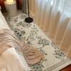 Bedside blanket, high-end light luxury bedroom carpet, bedside non-slip floor mat, strip retro living room sofa room bedside blanket