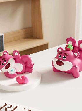 草莓熊手机支架可爱办公室好物桌面装饰摆件送女生生日小礼物实用