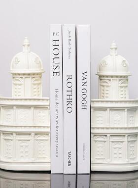 现家居板装AJZ代饰摆件样间艺软装饰品桌面书档书房工品建筑系列