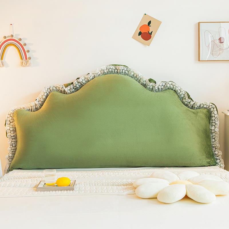 Princess style bedside pillow thickened waist pillow bed cushion home living room sofa bay window double backrest removable and washable