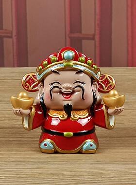 正品战同款小载财神爷佛像摆件招财肖汽车装家居店铺开业办公室饰