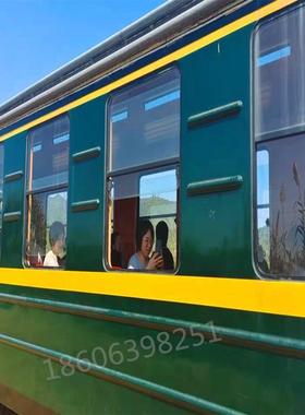 营业版美皮食复古绿火车头仿真东大风qhp0226-内燃机景车商场区型