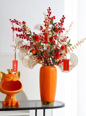 高档发财果摆件客厅玄关乔迁之喜搬家新居结婚礼物新店开 业装饰